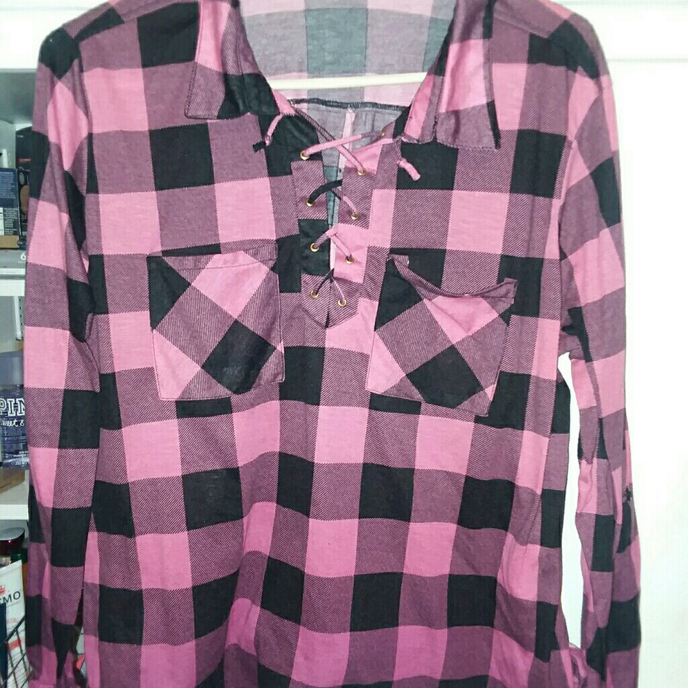 Lace-up Flannel